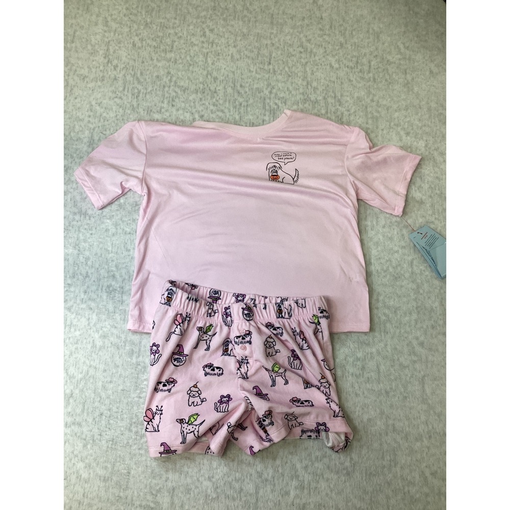 Cat & Jack Girls Pink Dog Halloween Pajama Set L 10/12 NWT L0M52Y
